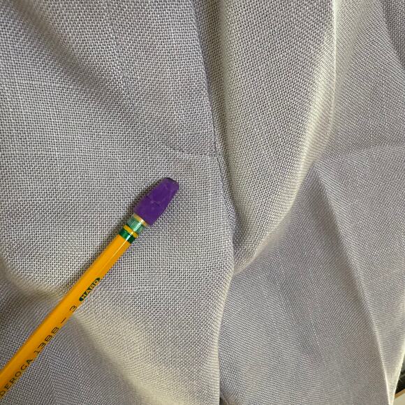 NWT Vintage 70s High Waisted Gray Belted Trousers Straight Leg Work Pants 10 - Picture 8 of 8